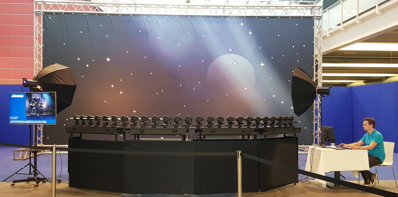 Photo booth eventi aziendali orbital shot